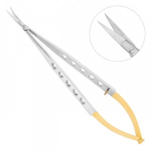 Ножницы MICRO-SCISSORS TC микрохирургические изогн.170 мм Германия