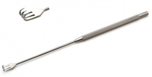 Крючок трехзубый острый для ринопластики